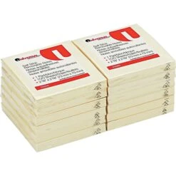 Universal Economical Self-Stick Notes, Yellow, 3" X 3", 100 Sheets/Pad