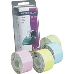 Seiko® Self-Adhesive Address Labels, 130 Labels Per Roll, Assorted Colors, 1 1/8"H X 3 1/2"W, 520/Bx