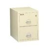FireKing 1-Hour 2-Drawer 25" Letter Fire Resistant Vertical Cabinet, Putty