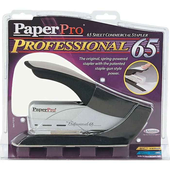 ACI PaperPro™ High Capacity Stapler, Fastening Capacity 65 Sheets, Black/Silver ACI PaperPro™ High Capacity Stapler, Fastening Capacity 65 Sheets, Black/Silver -Office Supply Shop s0205310 sc7