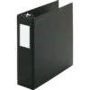 Universal Standard 4" 3-Ring Non-View Binder, Black Suede (UNV20706)