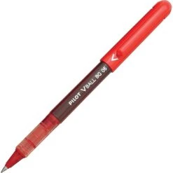 Pilot VBall Rollerball Pen, Extra Fine Point, Red Ink, Dozen (PIL53208)