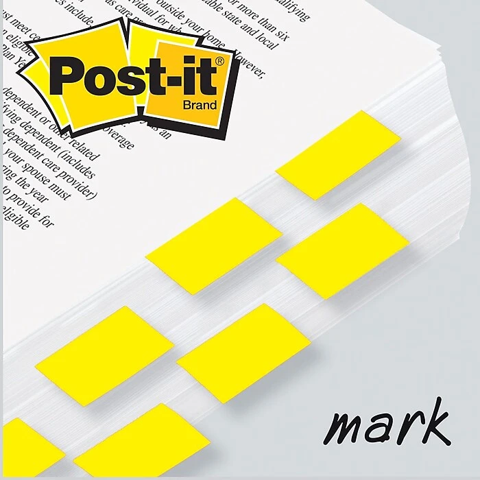 Post-it® Flags Value Pack, 1" x 1.7", Yellow, 600 Flags (680-YW12) Post-it® Flags Value Pack, 1" X 1.7", Yellow, 600 Flags (680-YW12) -Office Supply Shop s0219397 sc7