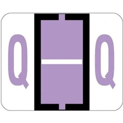 Smead BCCR Labels File Folder Label, Q, Lavender, 500 Labels/Pack (67087)
