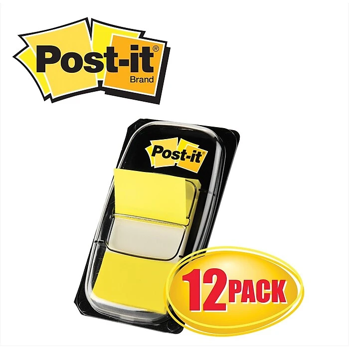 Post-it® Flags Value Pack, 1" x 1.7", Yellow, 600 Flags (680-YW12) Post-it® Flags Value Pack, 1" X 1.7", Yellow, 600 Flags (680-YW12) -Office Supply Shop s0348405 sc7