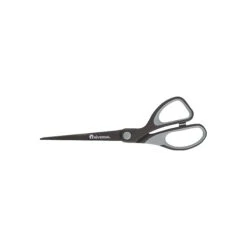 Universal Industrial Scissors, 8", Bent, Black Carbon Coated Blades, Black/Blue Handle