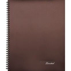 Mead Cambridge Poly Notebook, Wide Ruled, 80 Sheets, Brown (07092)