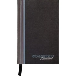 Cambridge Casebound Professional Notebook, 3 1/2" X 5 1/4", Legal Ruled, 96 Sheets, Black (59065)