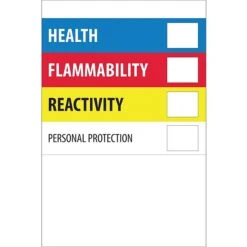 Tape Logic™ Health Flammability Reactivity Regulated Label, 2" X 3"