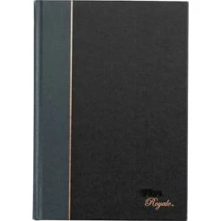 TOPS Royale Casebound Executive Notebook, 5 7/8" X 8 1/4", College Ruled, 96 Sheets, Black/Gray (25230)