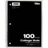 Oxford 1-Subject Notebook, 11" X 8 1/2", College Ruled, 100 Sheets, Assorted Colors (65161)