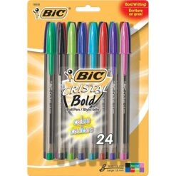 BIC Cristal Ballpoint Stick Pens, Bold Point, Assorted Ink, 24/Pack (MSBAPP241-AST) -Office Supply Shop s0795590 sc7