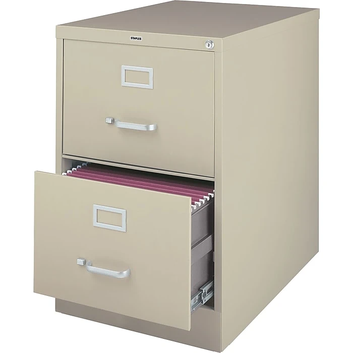 Staples® Vertical File Cabinet, Legal, 2-Drawer, Putty, 25"D (25158D) Staples® Vertical File Cabinet, Legal, 2-Drawer, Putty, 25"D (25158D) -Office Supply Shop s0805859 sc7