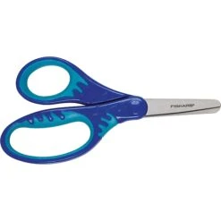 Fiskars SoftGrip 5" Steel Kids Scissors, Blunt Tip, Assorted Colors (9422)