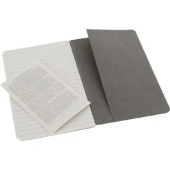 Moleskine Cahier Journal, Set Of 3, Pocket, Ruled, Pebble Grey, Soft Cover, 3-1/2" X 5-1/2" -Office Supply Shop s0817425 sc7