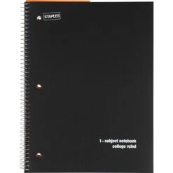 Staples Poly Cover Wirebound Notebook, 8" X 10-1/2", College Ruled, Assorted, 48/Pack -Office Supply Shop s0821612 sc7