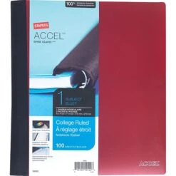 Staples Accel Spine Guard 1-Subject Notebook, 8.5" X 11", College Ruled, 100 Sheets, Assorted Colors (20033) 5 Staples Accel Spine Guard 1-Subject Notebook, 8.5" X 11", College Ruled, 100 Sheets, Assorted Colors (20033) -Office Supply Shop s0849333 sc7