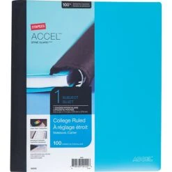 Staples Accel Spine Guard 1-Subject Notebook, 8.5" X 11", College Ruled, 100 Sheets, Assorted Colors (20033) 3 Staples Accel Spine Guard 1-Subject Notebook, 8.5" X 11", College Ruled, 100 Sheets, Assorted Colors (20033) -Office Supply Shop s0849335 sc7