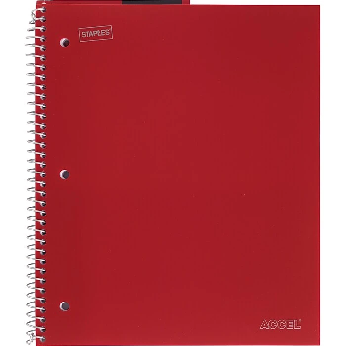 Staples Accel 1-Subject Subject Notebook, 8-1/2" x 11", Graph Ruled, Assorted, 12/Pack (25855CT) Staples Accel 1-Subject Subject Notebook, 8-1/2" X 11", Graph Ruled, Assorted, 12/Pack (25855CT) -Office Supply Shop s0853234 sc7