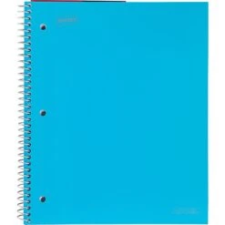 Staples Accel 1-Subject Subject Notebook, 8-1/2" X 11", Graph Ruled, Assorted, 12/Pack (25855CT)