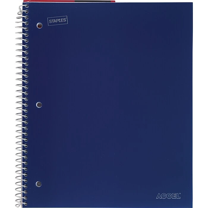 Staples Accel 1-Subject Subject Notebook, 8-1/2" x 11", Graph Ruled, Assorted, 12/Pack (25855CT) Staples Accel 1-Subject Subject Notebook, 8-1/2" X 11", Graph Ruled, Assorted, 12/Pack (25855CT) -Office Supply Shop s0853236 sc7