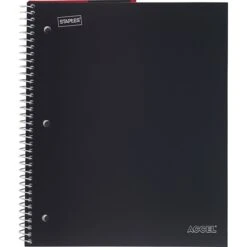 Staples Accel 1-Subject Subject Notebook, 8-1/2" X 11", Graph Ruled, Assorted, 12/Pack (25855CT) 3 Staples Accel 1-Subject Subject Notebook, 8-1/2" X 11", Graph Ruled, Assorted, 12/Pack (25855CT) -Office Supply Shop s0853237 sc7