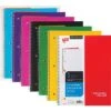Staples Poly Cover Wirebound Notebook, 8" X 10-1/2", College Ruled, Assorted, 48/Pack