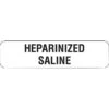 Drug Syringe Medical Labels, Heparinized Saline, 0.31 X 1.25 Inch, 500 Labels