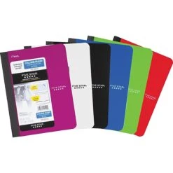 Mead Five Star Composition Notebooks, 7.5" X 9.7", College Ruled, 100 Sheets, Assorted Colors, Each (09120)