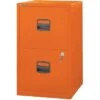 Bisley 2 Drawer Vertical File, Orange, Letter, 17''W (FILE2-OR)