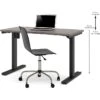 Bestar Pro-Linea 28 - 45'' Electric Height-Adjustable Table, Bark Gray (6585747)