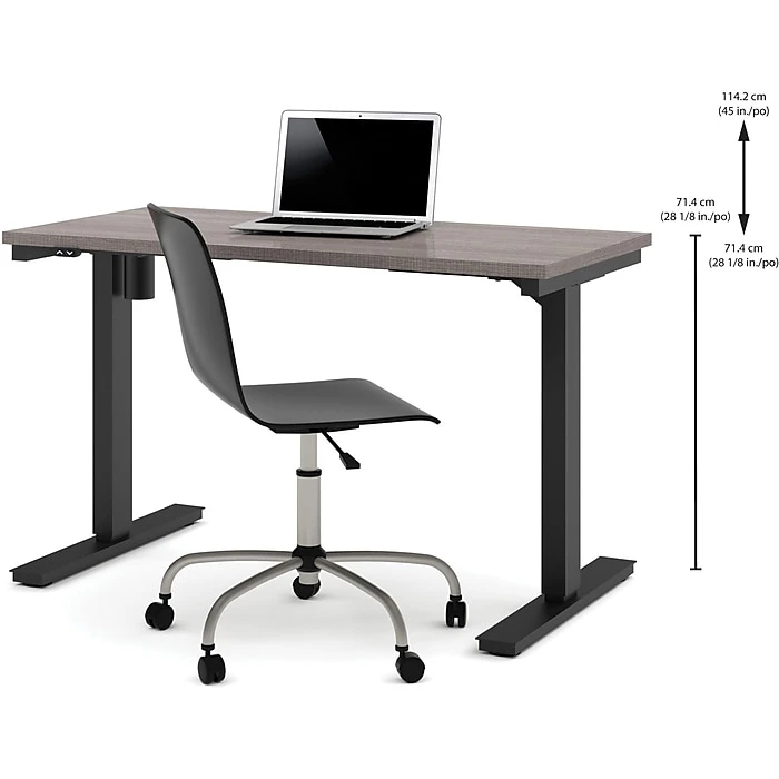 Bestar Pro-Linea 28 - 45'' Electric Height-Adjustable Table, Bark Gray (6585747) Bestar Pro-Linea 28 - 45'' Electric Height-Adjustable Table, Bark Gray (6585747) -Office Supply Shop s1019317 sc7
