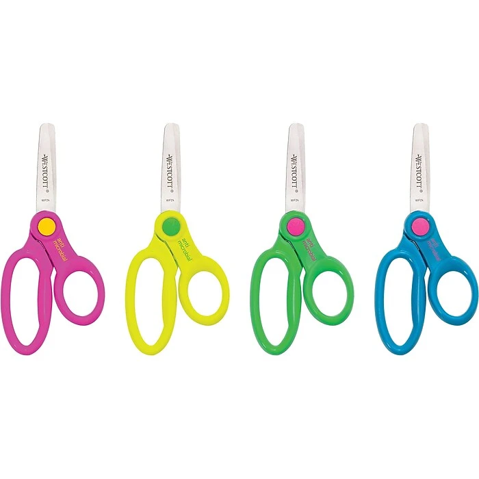 Westcott 5" Stainless Steel Kid's Scissors, Blunt Tip, Assorted Colors (14606) Westcott 5" Stainless Steel Kid's Scissors, Blunt Tip, Assorted Colors (14606) -Office Supply Shop s1045119 sc7