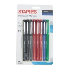 Staples® Duramark® Porous Point Permanent Markers, Ultra Fine, Assorted, 8/Pk -Office Supply Shop s1058522 sc7