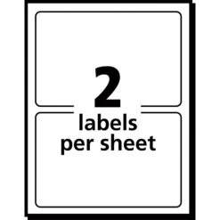 Avery Laser/Inkjet Multipurpose Labels, 2" X 4", White, 2 Labels/Sheet, 50 Sheets/Pack (5444) -Office Supply Shop s1063845 sc7