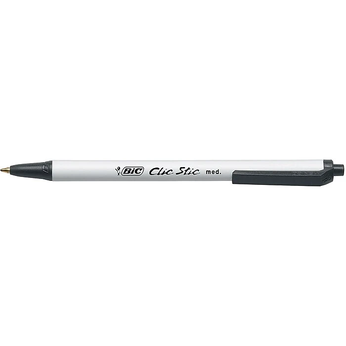 BIC Clic Stic Retractable Ballpoint Pen, Medium Point, 1.0mm, Black Ink, 24/Pack (CSM241-BLK) BIC Clic Stic Retractable Ballpoint Pen, Medium Point, 1.0mm, Black Ink, 24/Pack (CSM241-BLK) -Office Supply Shop s1069270 sc7