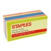 Staples Sticky Notes, 3" X 3" Assorted, 100 Sheets/Pad, 12 Pads/Pack (S-33BR12/52567)