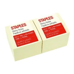Staples Sticky Notes, 3" X 3" Assorted, 100 Sheets/Pad, 12 Pads/Pack (S-33BR12/52567) -Office Supply Shop s1073456 sc7