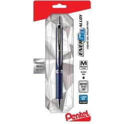 Pentel EnerGel Alloy Liquid Gel Pen, 0.7mm, Blue Barrel, 1/Pack (BL407CBPA)