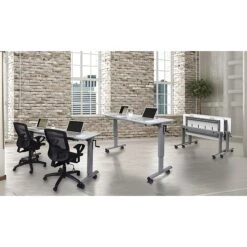 Luxor 59"W Sit & Stand Desk, Melamine (STAND-NESTC-72) 1 Luxor 59"W Sit & Stand Desk, Melamine (STAND-NESTC-72) -Office Supply Shop s1081409 sc7