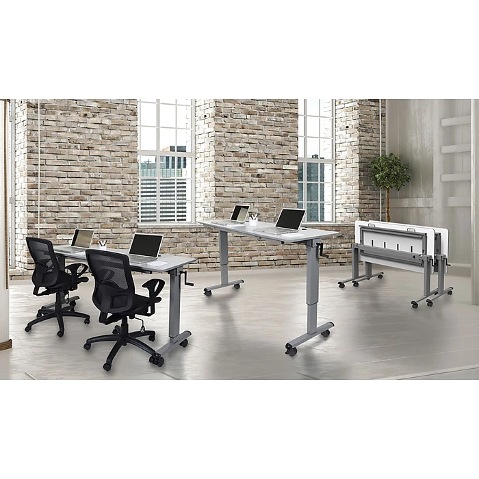 Luxor 59"W Sit & Stand Desk, Melamine (STAND-NESTC-72) Luxor 59"W Sit & Stand Desk, Melamine (STAND-NESTC-72) -Office Supply Shop s1081409 sc7