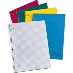 Oxford Earthwise 1-Subject Notebook, 8 1/2" X 11", Quad Ruled, 80 Sheets, Assorted Colors (25451)