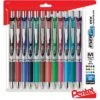 Pentel EnerGel RTX Gel Pens, Medium Point, Assorted Ink, Dozen (BL77BP12M)