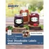 Avery Dissolvable Oval Labels, 1-1/2" X 2-1/2", White, Pack Of 90 (4223)