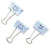 Rapesco® 19mm Foldback Clips Assorted Emojis – Powder Blue (100 Clips)