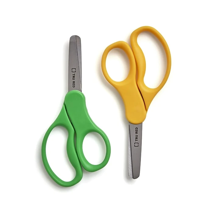 TRU RED™ Junior 5" Kids Blunt Tip Stainless Steel Scissors, Straight Handle, Right & Left Handed, 2/Pack (TR55055) TRU RED™ Junior 5" Kids Blunt Tip Stainless Steel Scissors, Straight Handle, Right & Left Handed, 2/Pack (TR55055) -Office Supply Shop s1147663 sc7