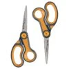 Westcott® Titanium Bonded® Non-Stick 8" Scissors, Adjustable Glide, Pointed Tip, Gray/Yellow,2/Pack (16550)