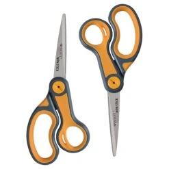 Westcott® Titanium Bonded® Non-Stick 8" Scissors, Adjustable Glide, Pointed Tip, Gray/Yellow,2/Pack (16550)