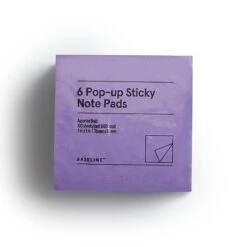 Baseline Pop-Up Sticky Notes, 3" X 3", 6/Pack (BL58467-CC)