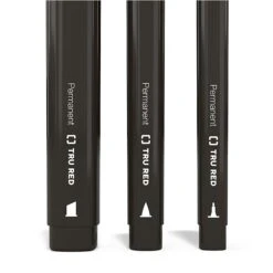 TRU RED™ Pen Permanent Markers, Twin Tip, Black, 12/Pack (TR57830) -Office Supply Shop s1195023 sc7 5